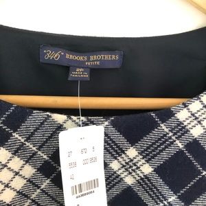 Brooks Brothers wool plaid dress size 2P NWT